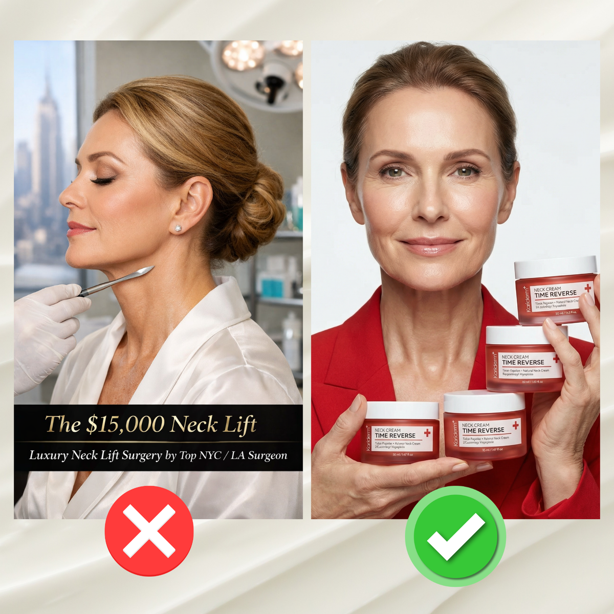Price comparison - skip the neck lift